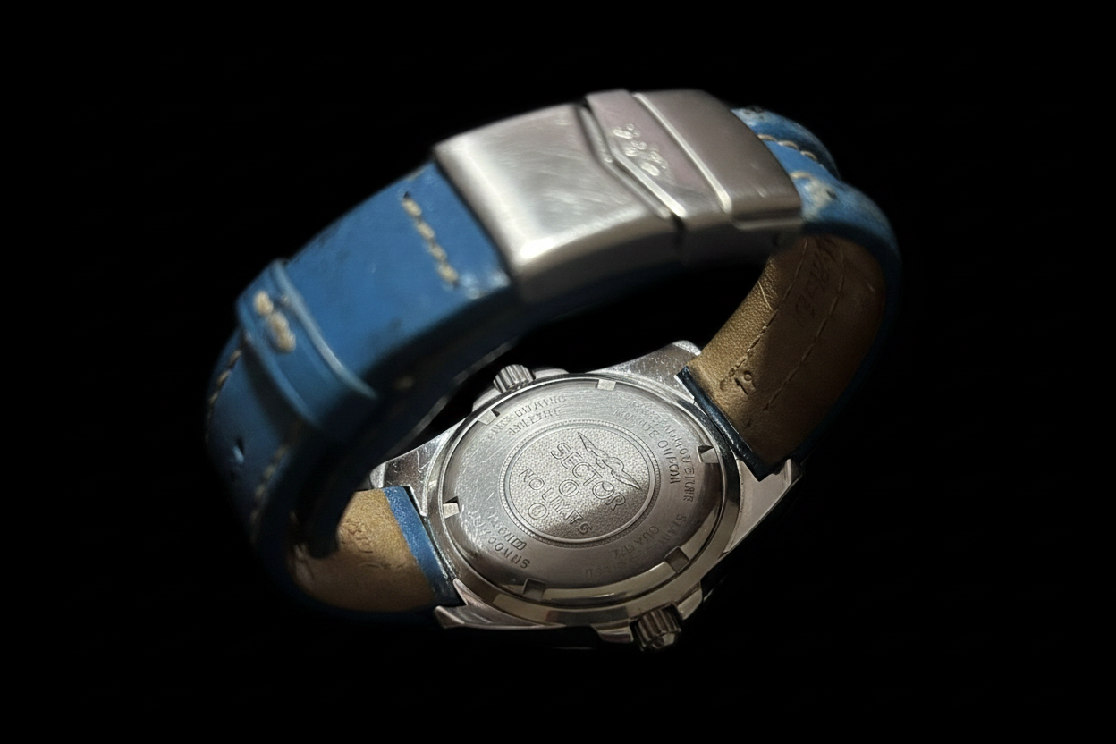 Sector 220 Sapphire Crystal Dive Watch — Blue Dial & Leather Strap