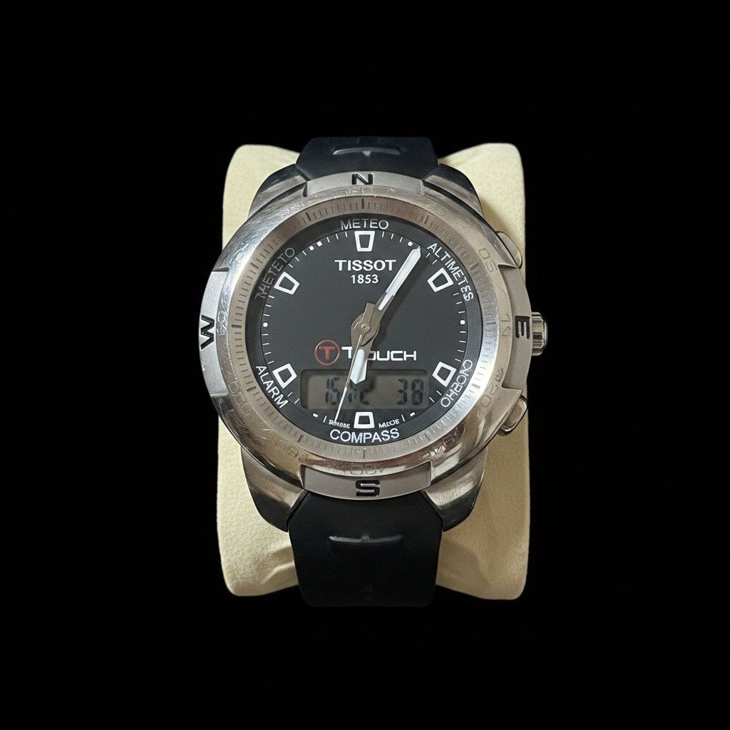 Tissot T-Touch - Front dial on black background