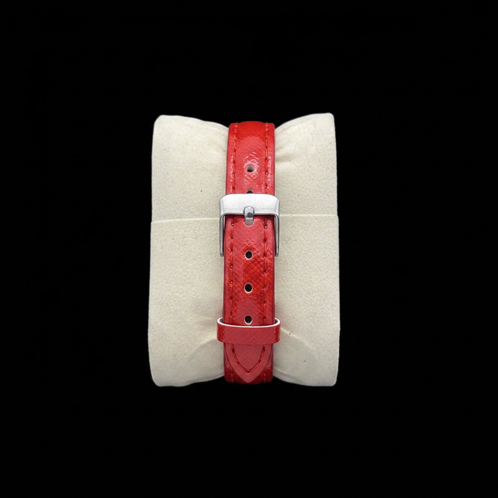 Coleman ladies watch strap and buckle on black background