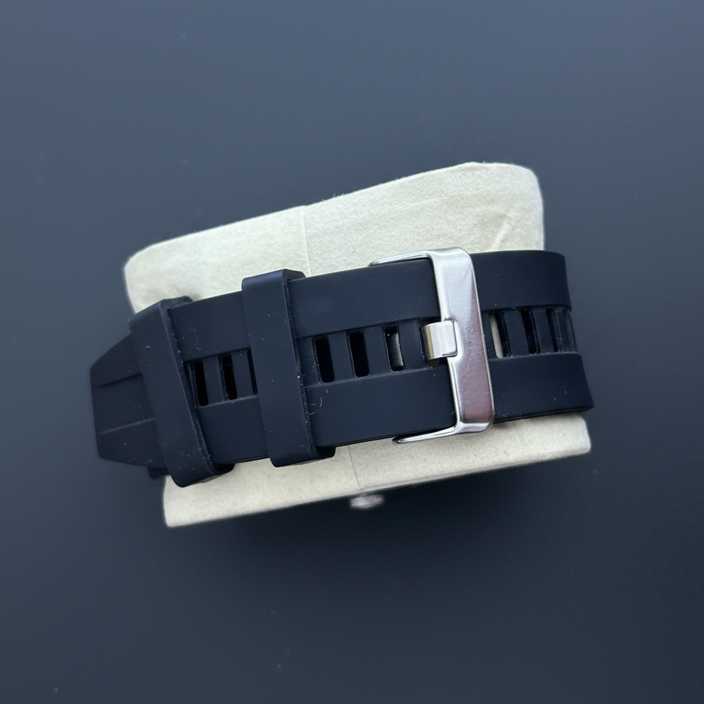 Swiss Military Hanowa strap and buckle on black background