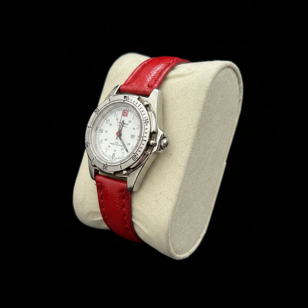 Coleman ladies watch side profile on black background