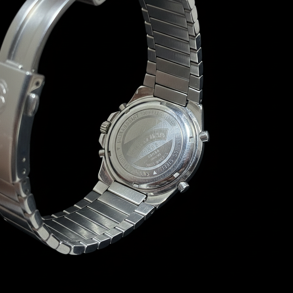 Certina DS-2 Chronograph - Caseback engraved Swiss Made 1888 on black background