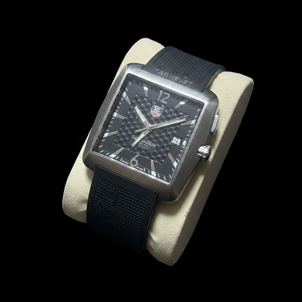 TAG Heuer Golf Watch Tiger Woods Edition - Front dial on black background