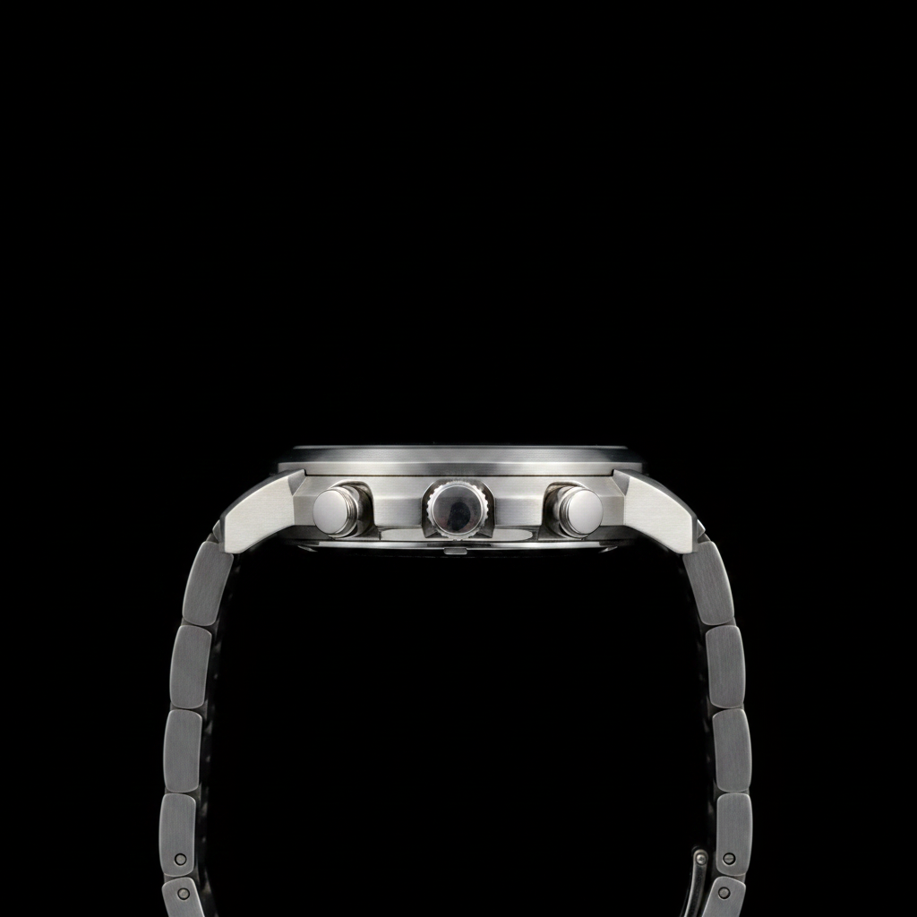 Roamer Power 8 side profile – crown and pushers