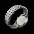 Roamer Superking - Caseback with flex bracelet on black background
