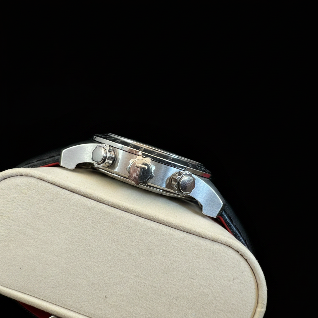 Tissot T-Sport Chronograph - Caseback engraved 1853 on black background