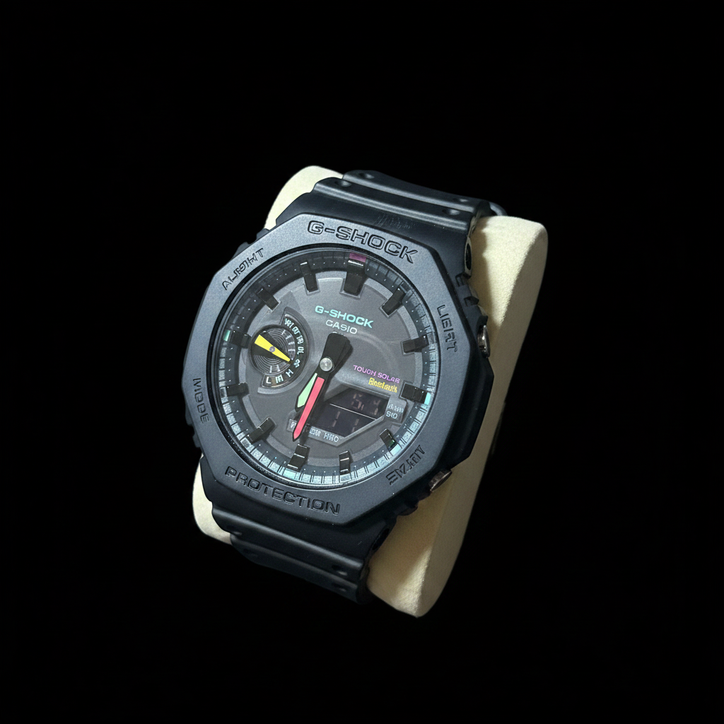 Casio G-Shock GA-B2100 - Front dial on black background
