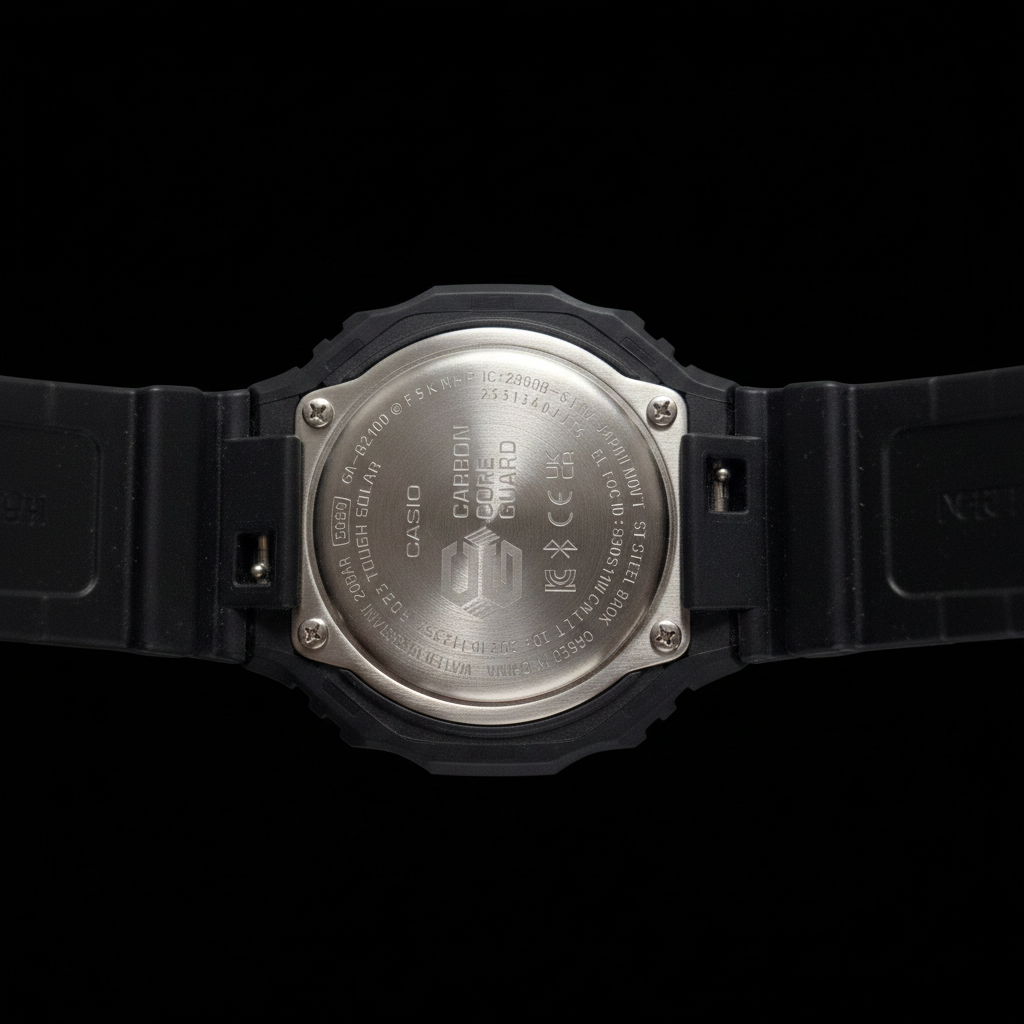 Casio G-Shock GA-B2100 - Caseback showing Carbon Core Guard